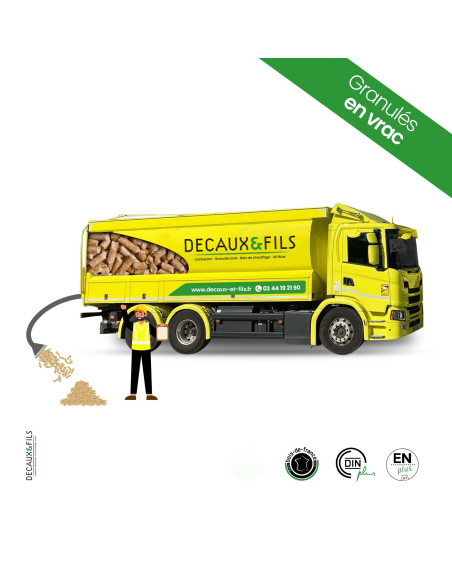 Granulés en VRAC 70% feuillus 30% résineux